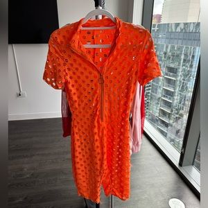 This piece gives ice spice vibes, orange one piece